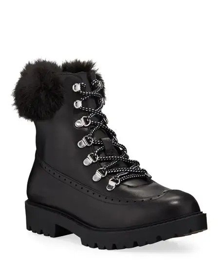 Raider Leather Faux-Fur Booties
