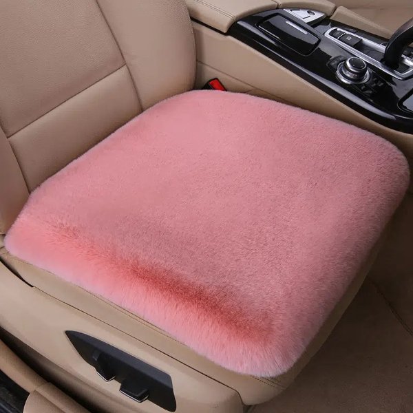 Car Seat Cushion Winter Plush Seat Car Rear Plush Seat Cushion | Find Great Deals Now | Temu