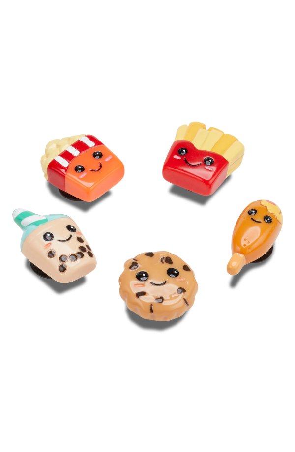 Cute Foods Assorted 5-Pack Jibbitz Shoe Charms