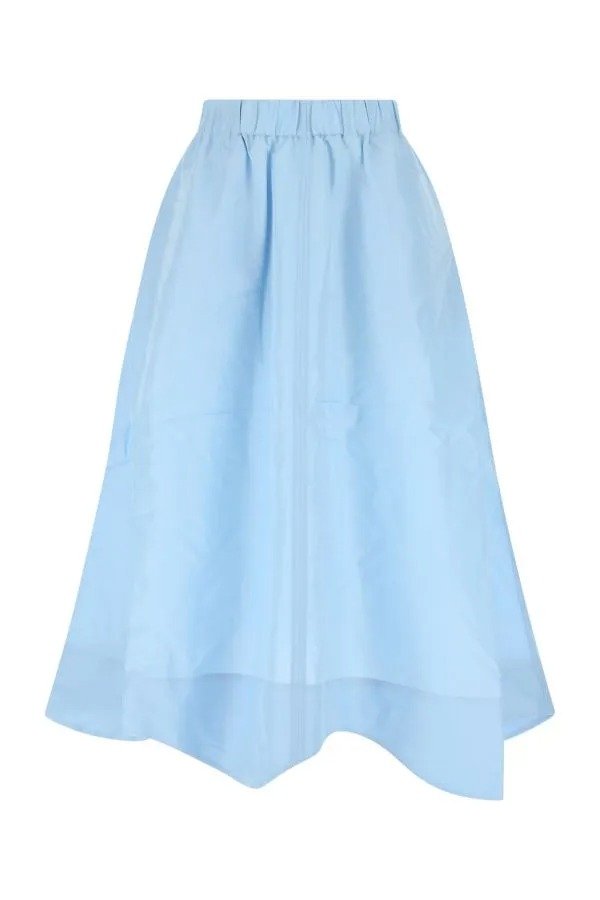 Light blue polyester and viscose skirt