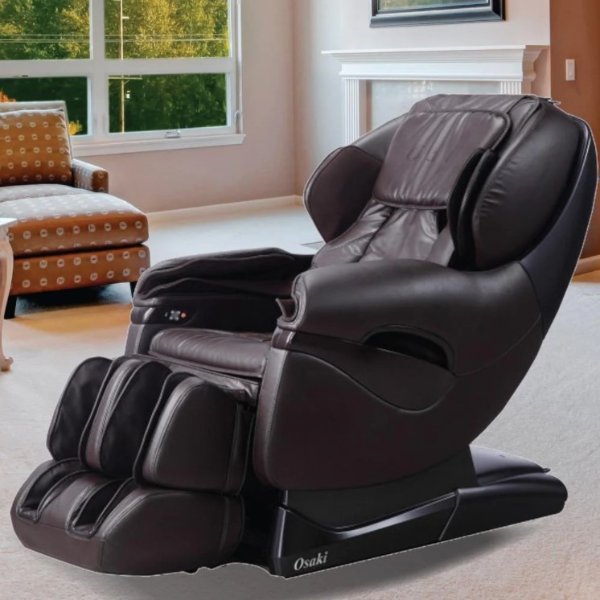 Titan Pro Series Brown Faux Leather Reclining Massage Chair