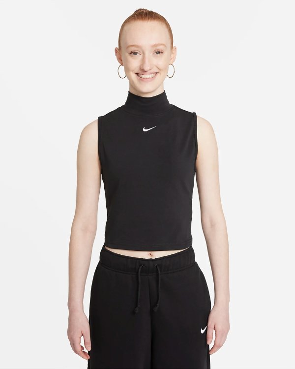 Sportswear Collection Essentials Women's Sleeveless Mock Top..com