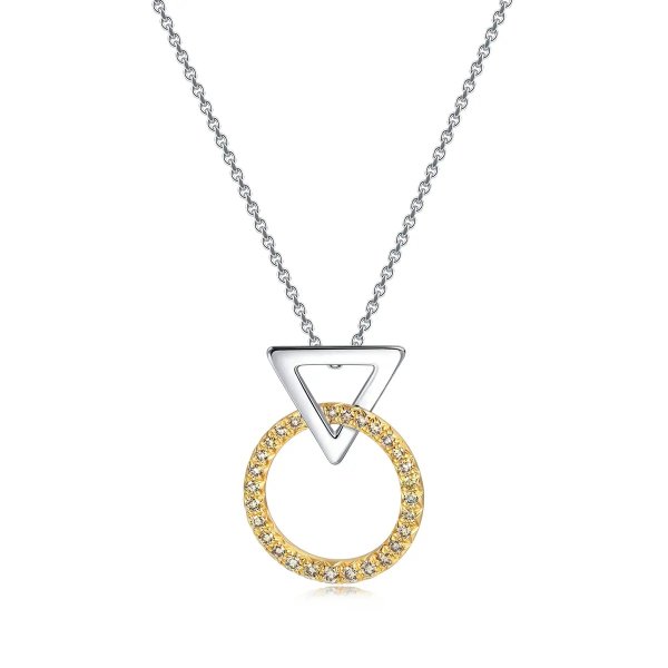 EMPHASIS 18K Yellow & White Gold Pendant - 91341P | Chow Sang Sang Jewellery