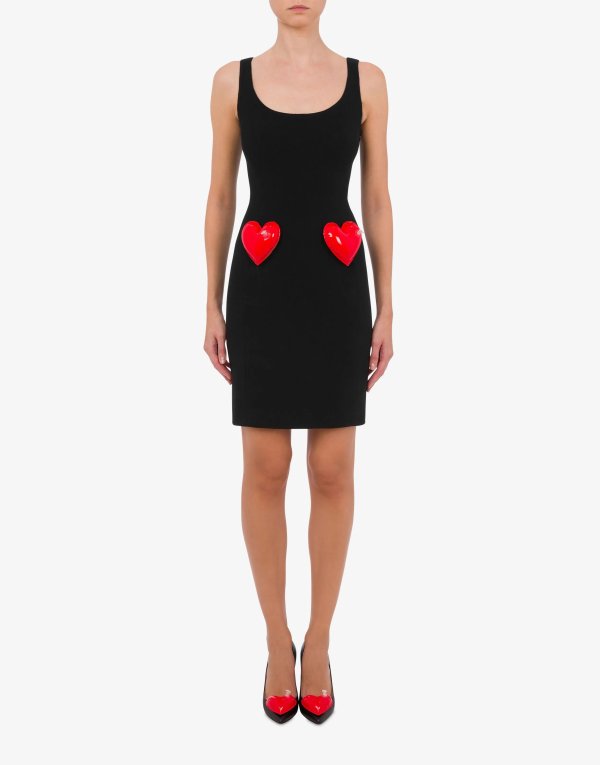Inflatable Hearts crepe dress