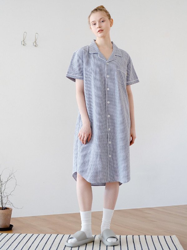 Rosie Dress Pajama - Navy