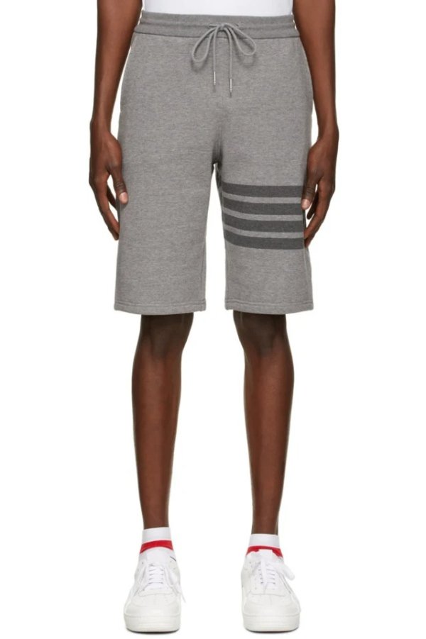 Grey Loopback 4-Bar Shorts