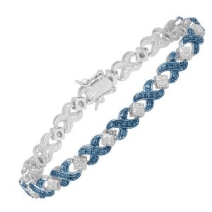 Tennis Bracelet with 10 ct Cubic Zirconia @ Jewelry.com