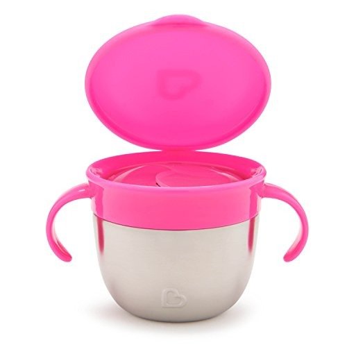 Snack Plus Stainless Steel Snack Catcher, Pink