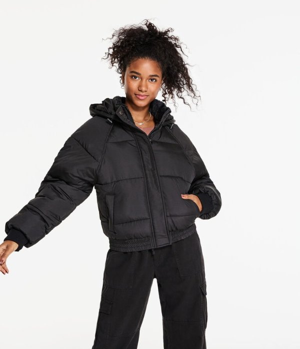 Oversized Quilted Hooded Puffer Jacket