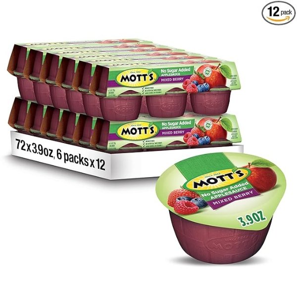 Mott's Sauce-Country Berry (3.9-Ounce Cups), 6-Count Packages (Pack of 12)
