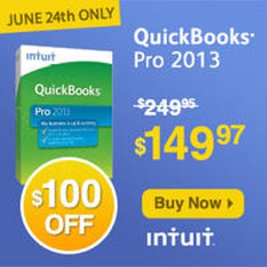 只限今天(6/24) Intuit Small Business： QuickBooks Pro.软件六折促销