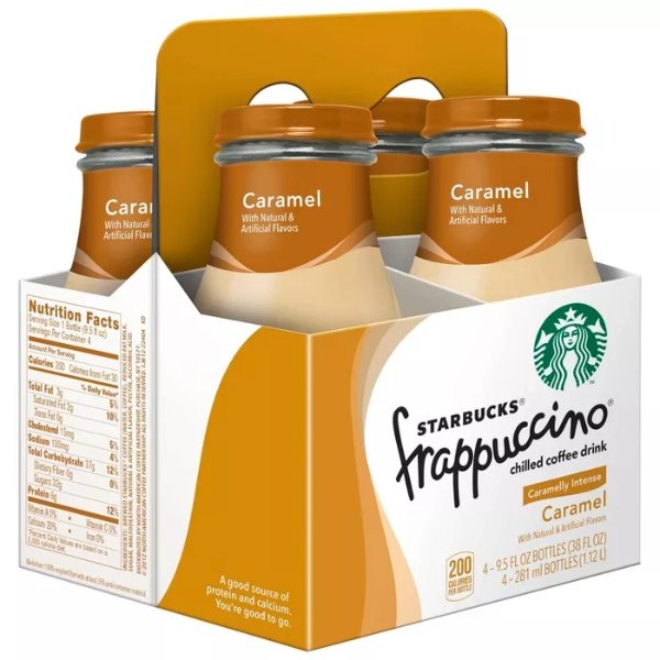 Frappuccino Caramel Chilled Coffee Drink - 4pk/9.5 fl oz Glass Bottles