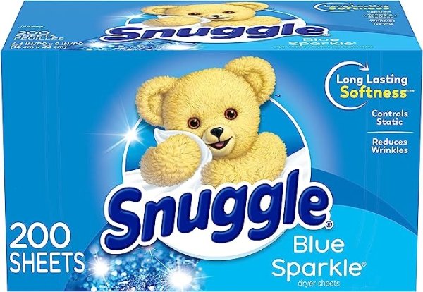 Fabric Softener Dryer Sheets, Blue Sparkle, 200 Count