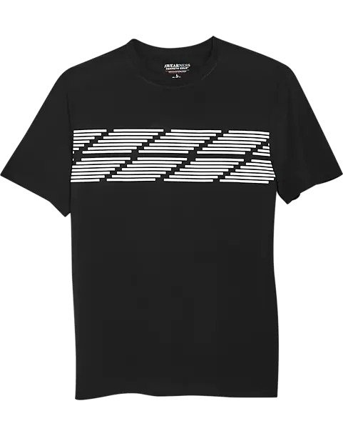 Awearness Kenneth Cole AWEAR-TECH Modern Fit T-Shirt, Black & White Stripe - Men's Sale | Men's Wearhouse
