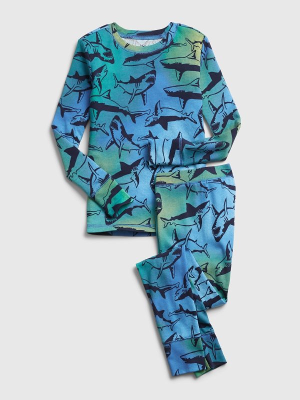 Kids Shark Tie-Dye Graphic PJ Set