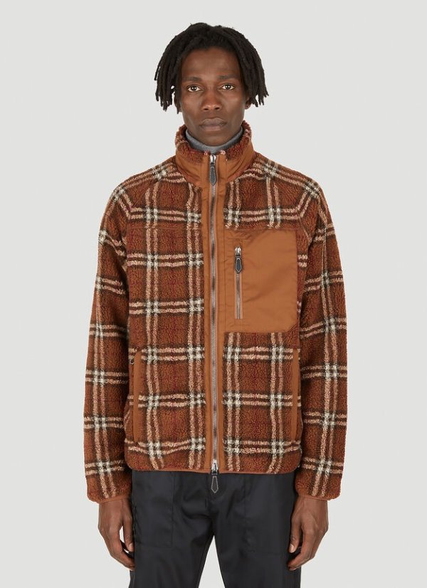 Dorian Check Jacket in Brown