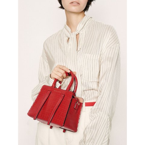 Charles Keith Chain Flap Shoulder Bag Red Up To 60% Off