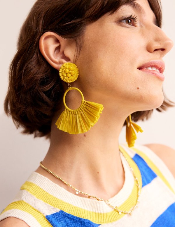 Tassel Ring EarringsWarm Sunshine Yellow