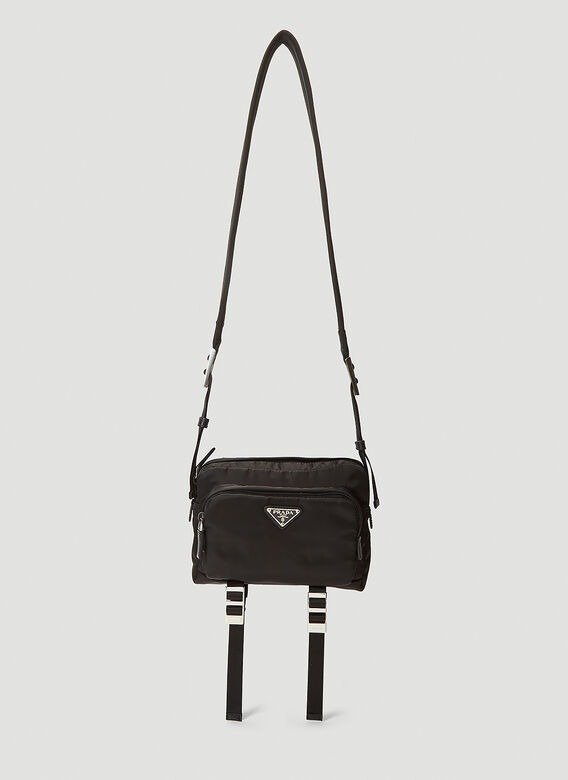 Nylon Small Crossbody Bag in Black