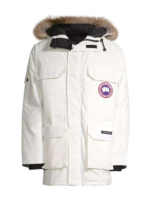 Coyote Fur-Trim Down Expedition Parka