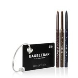 Stila Stick Waterproof Eyeliners+$10 BaubleBar.com Gift card+White Gold Pavé Heart Bracelet