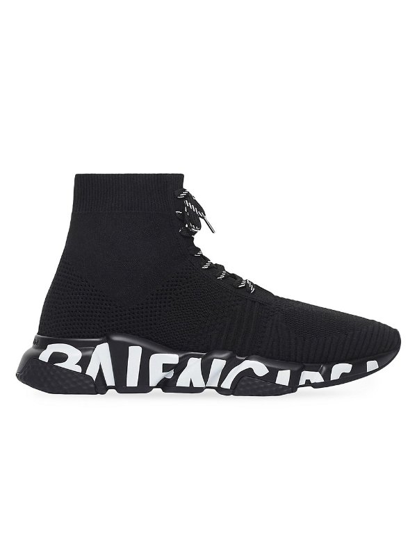 Speed Lace Up Graffiti Recycled Knit Sneaker