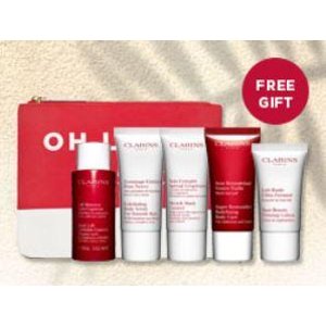 with $100 purchase  @ Clarins