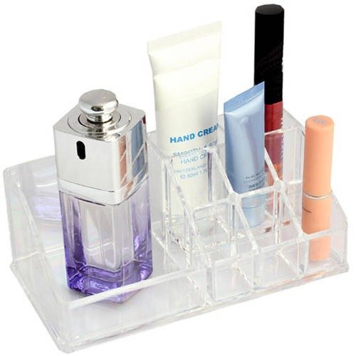 Home Basics Plastic Medium Cosmetic Organizer, Clear