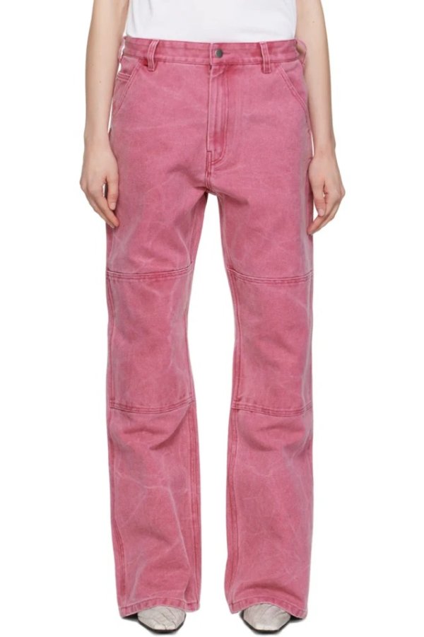 Pink Paneled Trousers