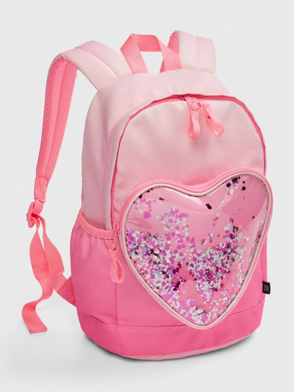Kids Ombre Heart Confetti Junior Backpack