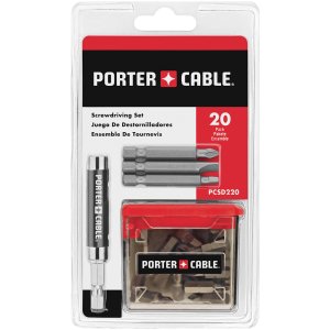 PORTER-CABLE 20-Piece Screwdriver Bit Set