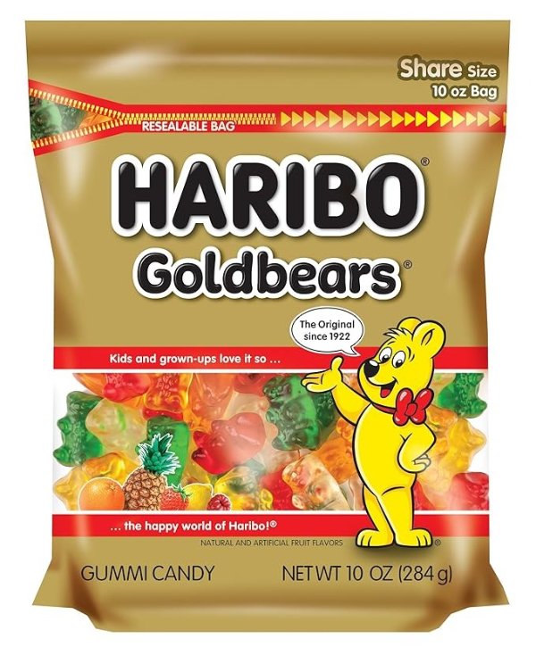 Goldbears Gummi Candy - Resealable 10 oz. Bag