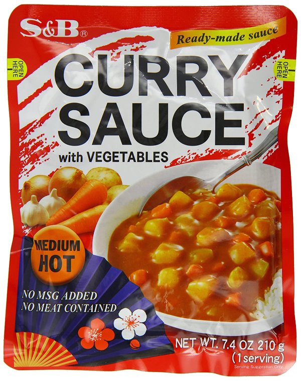 Curry Sauce with Vegetables Medium Hot,7.4 Ounce (Pack of 10)