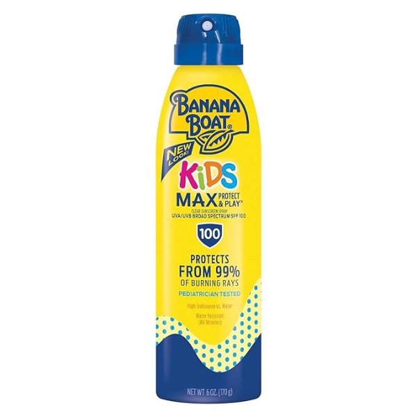 UltraMist Kids MAX Protect & Play Clear Spray Sunscreen SPF 100: 6 OZ