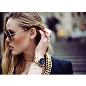 New Michael Kors Women 42mm Dylan Rose Gold Bracelet Watch MK5410