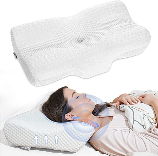 舒适记忆棉人体工学颈椎支撑枕 标准尺寸