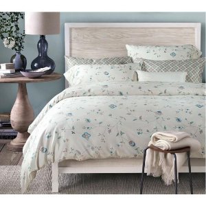 Evelyn and Les Cotton Sateen Duvet Cover+Fitted/Flat Sheet+Pillow Sham