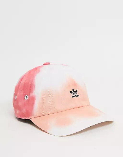small logo adjustable cap in pink wash