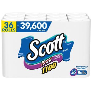 Scott 柔软单层卫生纸 1100张X36卷