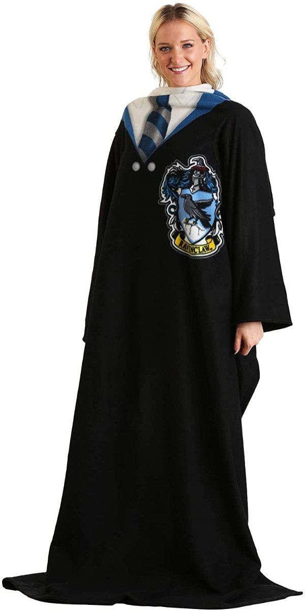 Harry Potter Comfy Throw Blanket with Sleeves, 48 x 71 Inches, Ravenclaw Rules