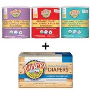 on Earth's Best Infant Formula & Diaper Bundle (Choose Formula and Diaper Size)