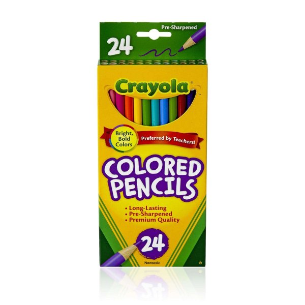 经典24色彩色铅笔