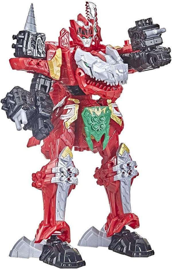 Power Rangers Dino Fury T-Rex Champion Zord for Kids Ages 4 and Up Morphing Dino Robot Zord with Zord Link Mix-and-Match Custom Build System