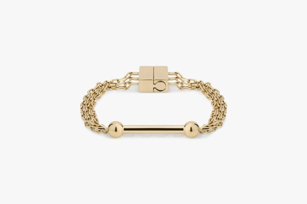 Music Bar Chain Bracelet (Large) - Gold
