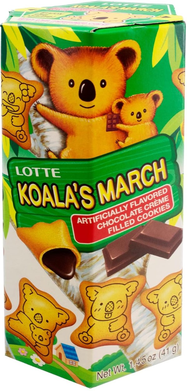 Lotte Koala's March Cookie with Chocolate Cream, 1.45 oz