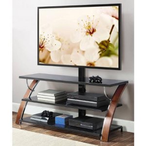 Whalen Brown Cherry 3-in-1 Flat Panel TV Stand for TVs up to 65"