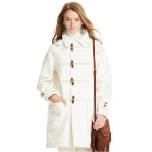 Ralph Lauren Detachable-Hood Wool Coat