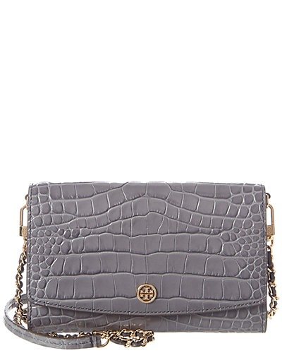 Robinson Croc-Embossed Leather Chain Wallet