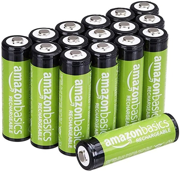 16-Pack AA Rechargeable Batteries, 2000 mAh, Pre-charged