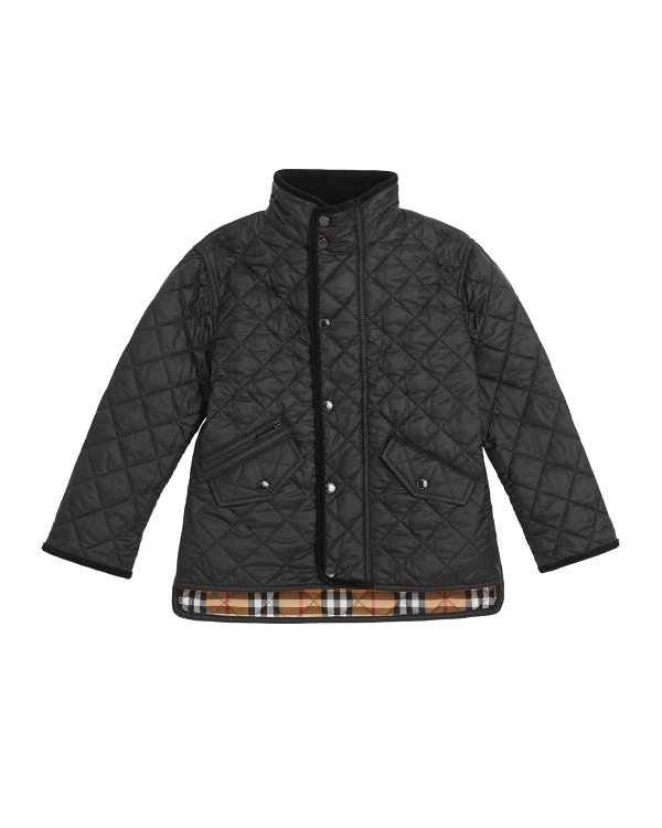 Brantley Quilted Snap Jacket, Size 3-14